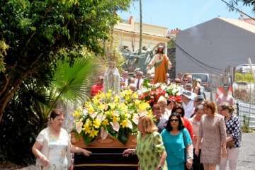 Misa y procesión del Sagrado Corazón de Jesús en La Higuera Canaria (Foto Francisco Javier Santana)